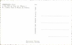 CPA Grimaud vae un nid au ceur des maures coteau fleuri et ruines du chateau