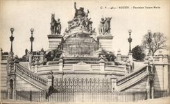 CPA Rouen holy fountain Marie