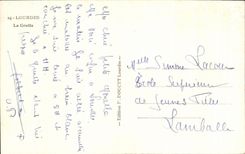 CPA Lourdes the cave