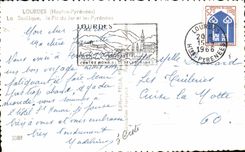 CPA Lourdes La Basilique le Pic du Jer et les Pyrenees