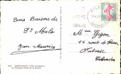 CPA Saint Malo Cite Corsaire La Grande Porte et la Bassin Bateaux 