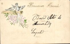 La fantasia de CPA florece pajaros