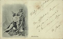 CPA Micheline Femme Folklore