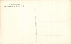 CPA Lourdes Virgin of the Cave