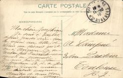 CPA Tarbes Fontaine L'inondation Groupe en marbre sur la plac eMaubourguet