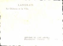 CPSM Langeais le chateau et la ville editions de luxe estel 
