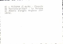 CPSM Plouha chapelle de kermaria an lsquit le retable en albatre dorigine anglaise vesiecle