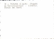 CPSM Plouha chapelle de kermaria an lsquit linterieur statues des saintds