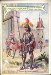 Chromo Chocolat Poulain Gantelet de I'Homme d'Armes Militaria 