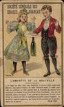 Chromo Societe Generale Des Cirages Francais L'assiette et la bouteille