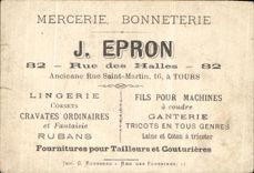 Chromo J epron rue des halles tours Poisson Peche Lingerie Fils pour machines