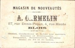 Chromo Magasin De Nouveautes A Carmelin Blois Rue Denis Papin