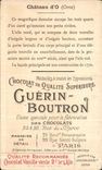 Chromo Chocolat Guerin Boutron Chateau D'O