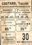 Chromo Coutard Taillour Croix des Petits Champs Paris