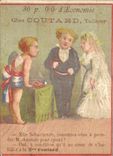 Chromo Chez Coutard Tailleur Mlle Sebastienne consentez vous a prendre M Anatole pour epoux Oui a condition Mariage