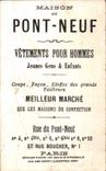 Chromo Maison Du Pont Neuf Paris Vetements pour hommes Tonnerlier 