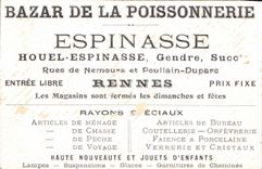 Chromo Bazar De La Poissonnnerie Espinasse Houel Espinasse Couple
