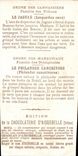 Chromo Le Monde des Mammiferes Ordre des Carnassiers Primates Chocolaterie d'Aiguebelle Drome