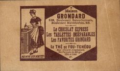 Chromo Chocolat Grondard Reflexion