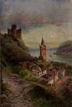 CPA Burg Maus wurde vom Blachof Bohemund von Trier zum Schutze soiner Besitzungen am Rhein