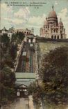 CPA Paris Le Sacre Gceur et le Funiculaire de Montmartre