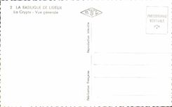 CPA the Basilica De Lisieux the Crypt View