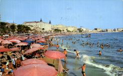 CPA Cannes the Beach of the Small cross