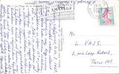 CPA Cannes the Beach of the Small cross