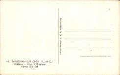 CPA St Aignan Sur Cher Chateau Cour d'Honneur Partie Sud Est
