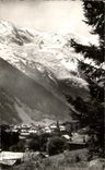 CPA Chamonix mont blanc vue generale et le masslf du mont blane