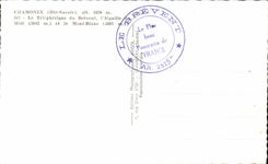 CPA Chamonix hte savoie Le telepherique du brevent aiguille midi et le mont blanc