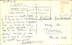 CPA En touraine les chateaux de la loire Chambord Le chateau