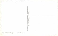 CPA Cannes the beach of the small cross