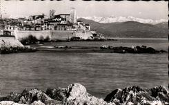 CPA La cote d arur antibes et la chaine des aipes