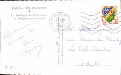 CPA Paris en flanant la basilique du sacre coeur et l'escalier monumental Montmartre