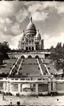 CPA Paris Sacre coeur de Montmartre les jardins