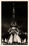 CPA Paris la nuit La tour Eiffel