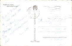 CPA Paris la nuit La tour Eiffel