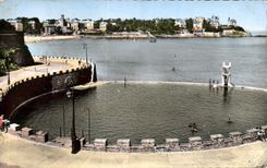 CPA Dinard la piscine de l'ecluse et la pointe de la malouine 