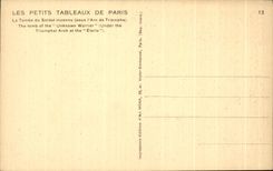CPA Les Petits Tableaux De Paris La Tombe du Soldat inconnu Arc de triomphe