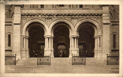 CPA Les Petits Tableaux De Paris Basilique du sacre Coeur de Montmartre Le Porche Principal