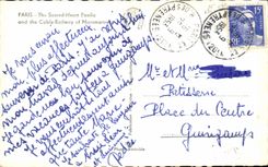 CPA Paris the Sacring Heart and the Funicular of Montmartre