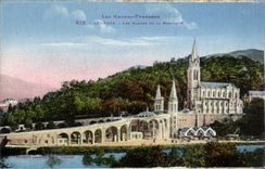 CPA Lourdes slopes and the basilica