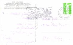 MODERN CARD Souvenir Of Lourdes