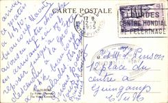 CPA Lourdes the virgin couronnee