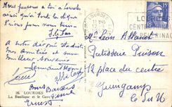 CPA Lourdes the Basilica and Gave