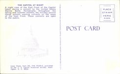 CPA The Capitol at Night A night view of the East Front of the Capitol taken during a concert by the United Sates Marine