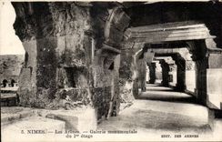 CPA Nimes Les Arenes Galerie monumentale du 1er etage