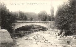 CPA los altos Pyrenees Argeles Gazost el puente de Lau