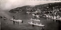 CPA the Dimension Of Villefranche Azure on Sea Roads and I' Escadre Boats